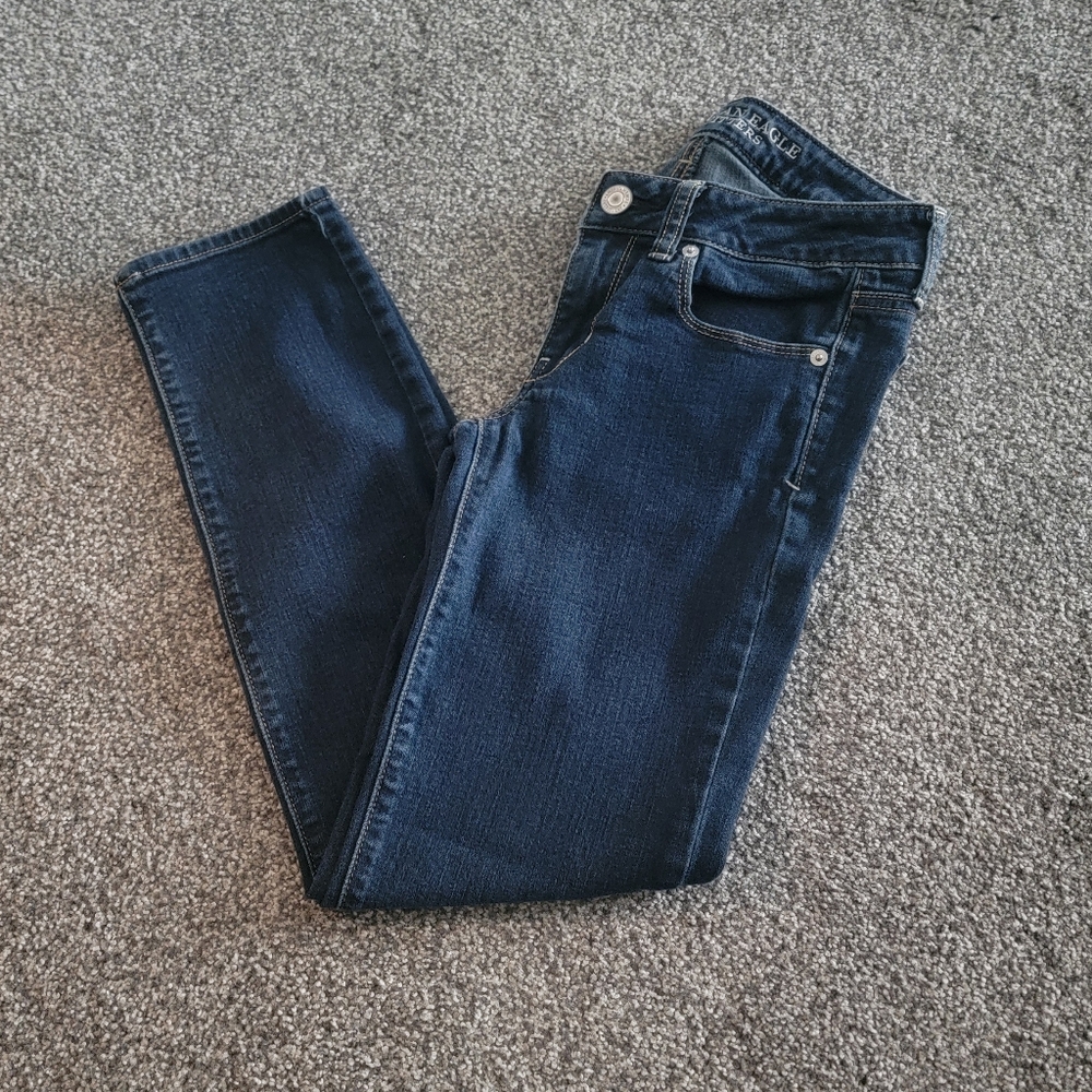 AE Dark Denim Women Skinny Jeans